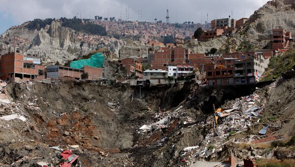 Deslizamiento de viviendas en La Paz, Bolivia - Sputnik Mundo