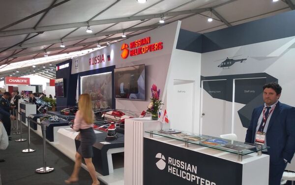 El grupo empresarial Helicópteros de Rusia en el Sitdef 2019 en Lima - Sputnik Mundo