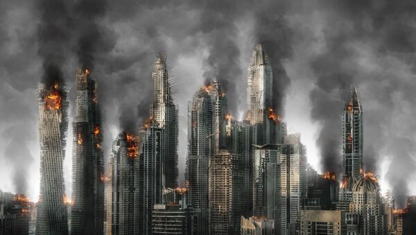 Una ciudad destruida (ilustración gráfica) - Sputnik Mundo