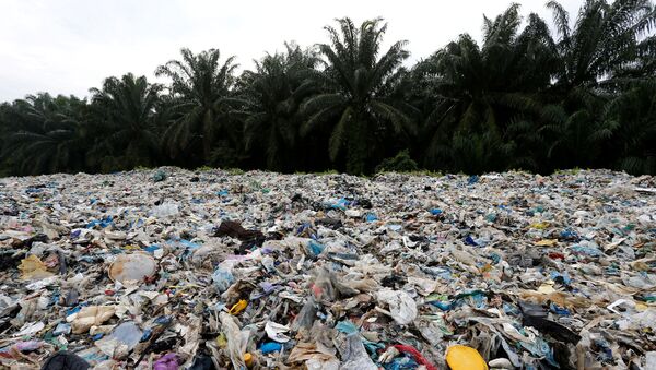Plástico en una playa en Malasia - Sputnik Mundo