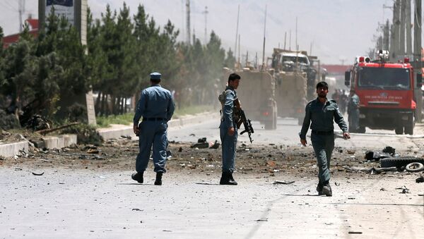 La policía en el lugar de una explosión en Kabul, Afganistán (archivo) - Sputnik Mundo