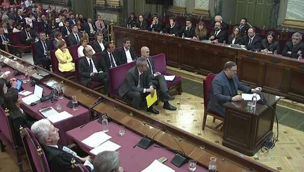 Oriol Junqueras, exvicepresidente del Gobierno catalán, en la sala del Tribunal Supremo de España - Sputnik Mundo