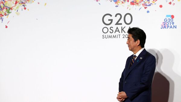Shinzo Abe, primer ministro de Japón en el G20 - Sputnik Mundo