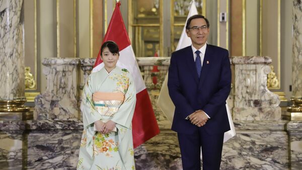 Presidente Martín Vizcarra recibe en palacio de gobierno a princesa Mako de Japón - Sputnik Mundo