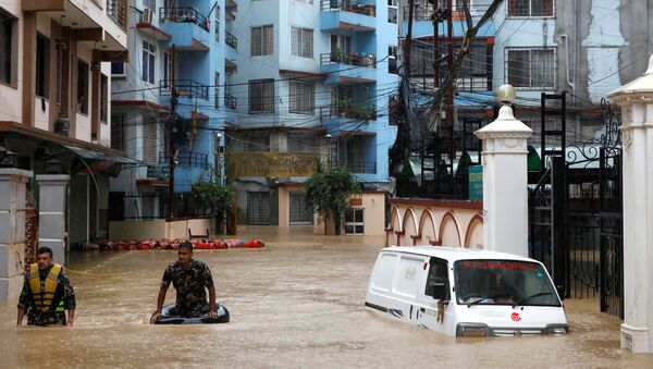 Inundaciones en Katmandú, Nepal - Sputnik Mundo