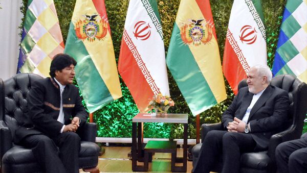 El presidente de Bolivia, Evo Morales y el canciller de Irán, Mohammad Javad Zarif - Sputnik Mundo
