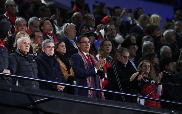 El presidente de Perú, Martín Vizcarra, durante la Ceremonia de Inauguración de los XVIII Juegos Panamericanos Lima - Sputnik Mundo
