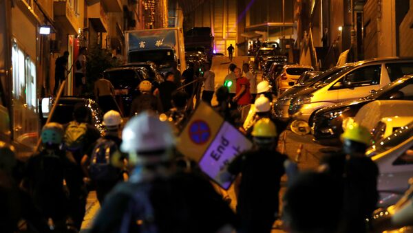 Los protestantes en Hong Kong - Sputnik Mundo