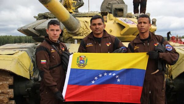 Delegación venezolana participa en el biatlón de tanques en los Juegos Militares Internacionales Army 2019 - Sputnik Mundo