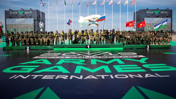 El podio de los juegos Army 2019 - Sputnik Mundo