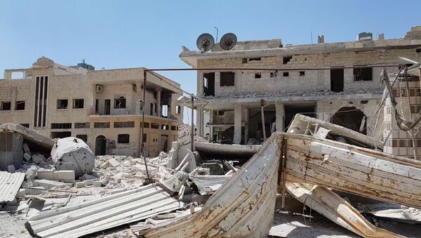 Desolación total: lo que queda de una ciudad siria tras la retirada de los terroristas - Sputnik Mundo
