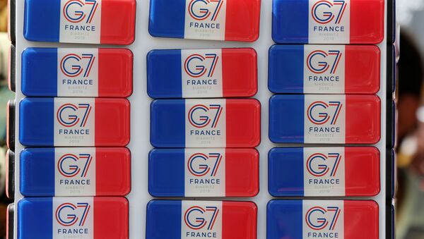 El logo de G7 en Francia - Sputnik Mundo