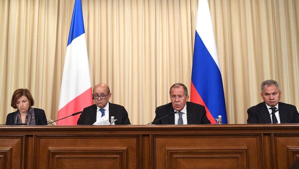 La reunión de los ministros de Exteriores y de Defensa de Rusia y Francia - Sputnik Mundo