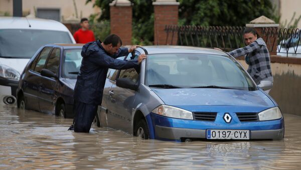 Consecuencias de las lluvias torrenciales en España - Sputnik Mundo
