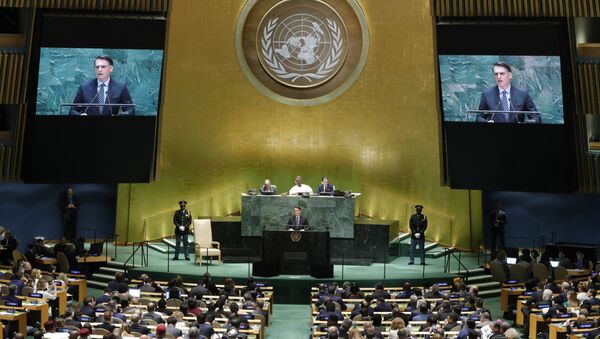 El discurso del presidente de Brasil, jair Bolsonaro, en la Asamblea General de las Naciones Unidas  - Sputnik Mundo