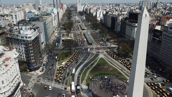 Taxistas argentinos bloquean las calles de Buenos Aires  - Sputnik Mundo