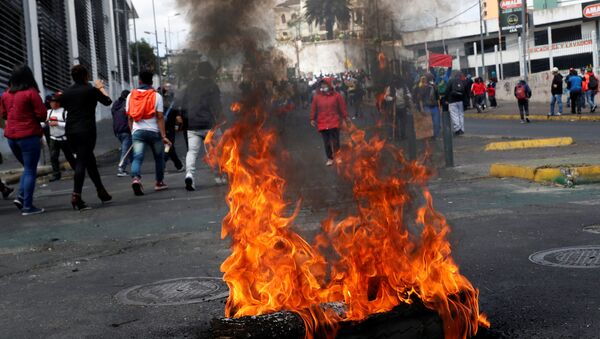 Protestas en Ecuador - Sputnik Mundo
