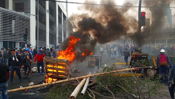 Protestas en Quito, Ecuador (archivo) - Sputnik Mundo