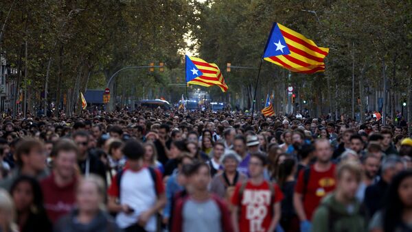 Protestas en Cataluña tras la sentencia del Tribunal Supremo - Sputnik Mundo