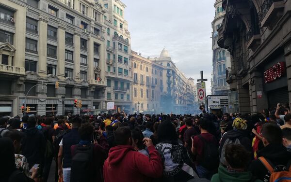 Protestas en Barcelona  - Sputnik Mundo
