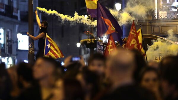 Protestas en Madrid - Sputnik Mundo