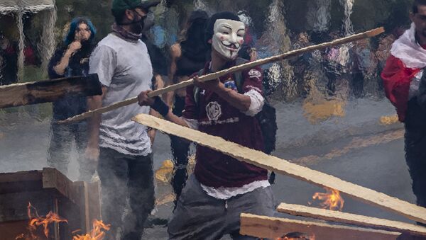 Protestas en Santiago, Chile (archivo) - Sputnik Mundo
