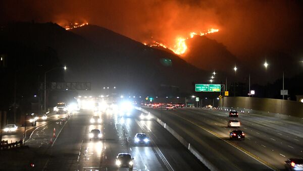 El incendio forestal cerca de Los Ángeles - Sputnik Mundo