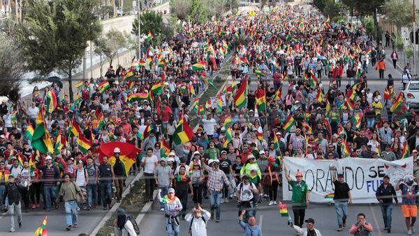 Protestas en La Paz, Bolivia - Sputnik Mundo