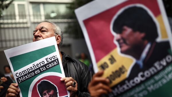 Los partidarios del expresidente boliviano en la Ciudad de México - Sputnik Mundo