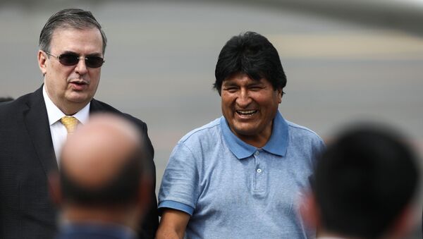 Llegada del presidente boliviano, Evo Morales, a México - Sputnik Mundo