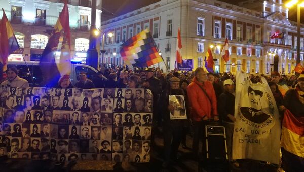 Manifestación en Madrid en apoyo a Evo Morales - Sputnik Mundo