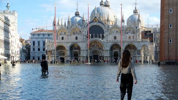 La inundación en Venecia, Italia - Sputnik Mundo