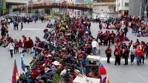 Las de los partidar protestas en Bolivia - Sputnik Mundo
