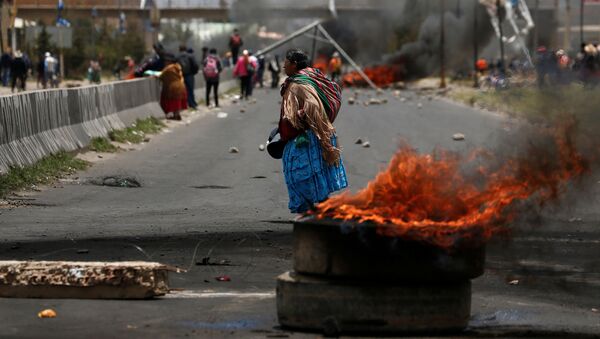 Las protestas en la ciudad de El Alto en Bolivia - Sputnik Mundo