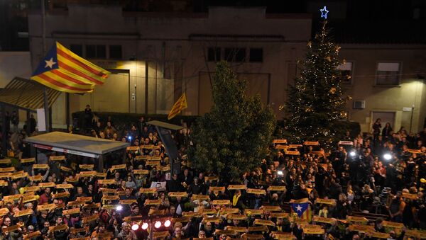Protestas en Barcelona durante la temporada de Navidad (archivo) - Sputnik Mundo