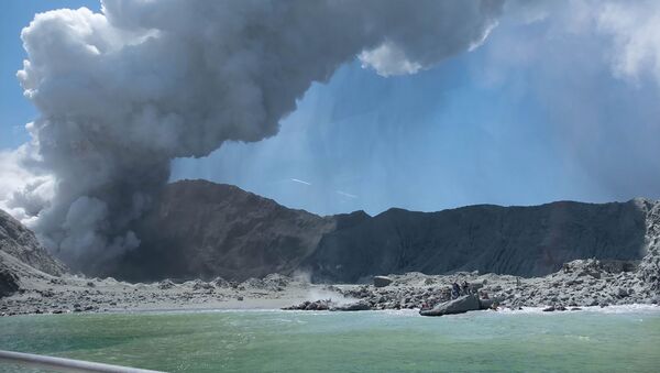 El volcán White Island en la isla deshabitada de White (Whakaari) de Nueva Zelanda - Sputnik Mundo