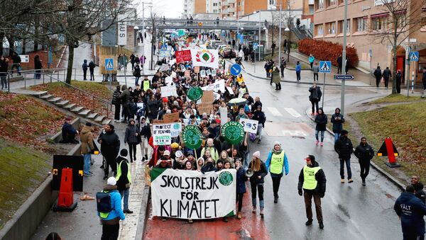 Una manifestación de Fridays for the Future en Estocolmo - Sputnik Mundo