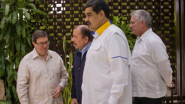 Bruno Rodriguez, Daniel Ortega, Nicolas Maduro y Miguel Diaz-Canel  - Sputnik Mundo