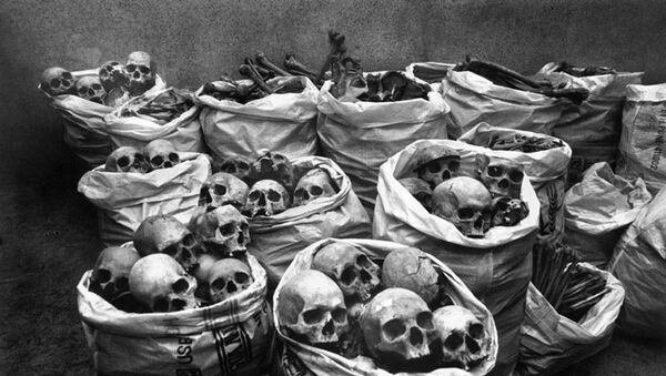 Cráneos de las víctimas del desastre de Bhopal - Sputnik Mundo