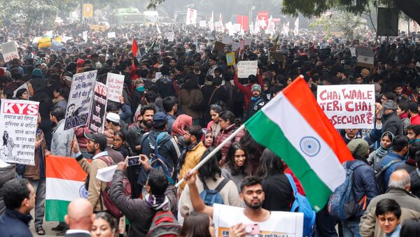 Protestas en la India - Sputnik Mundo