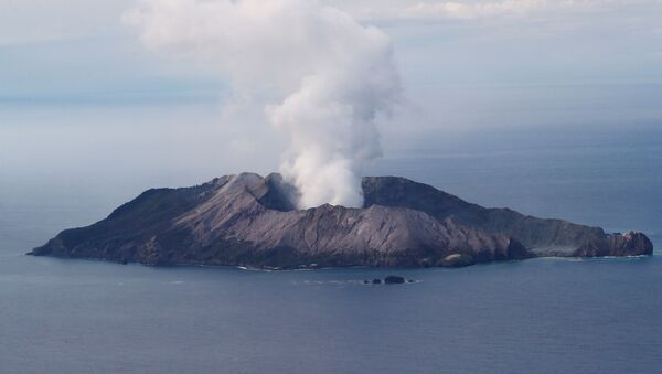 La erupción del volcán Whakaari en Nueva Zelanda - Sputnik Mundo