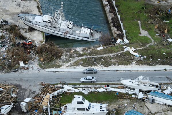 Consecuencia del paso del devastador huracán de 5ª categoría Dorian en las Bahamas, el 5 de septiembre de 2019 - Sputnik Mundo
