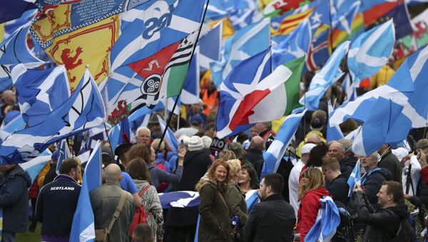 Marcha por la independencia de Escocia, foto de archivo - Sputnik Mundo
