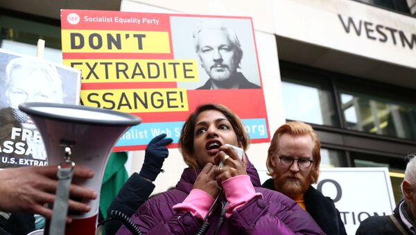 Partidarios del fundador de Wikileaks, Julian Assange - Sputnik Mundo