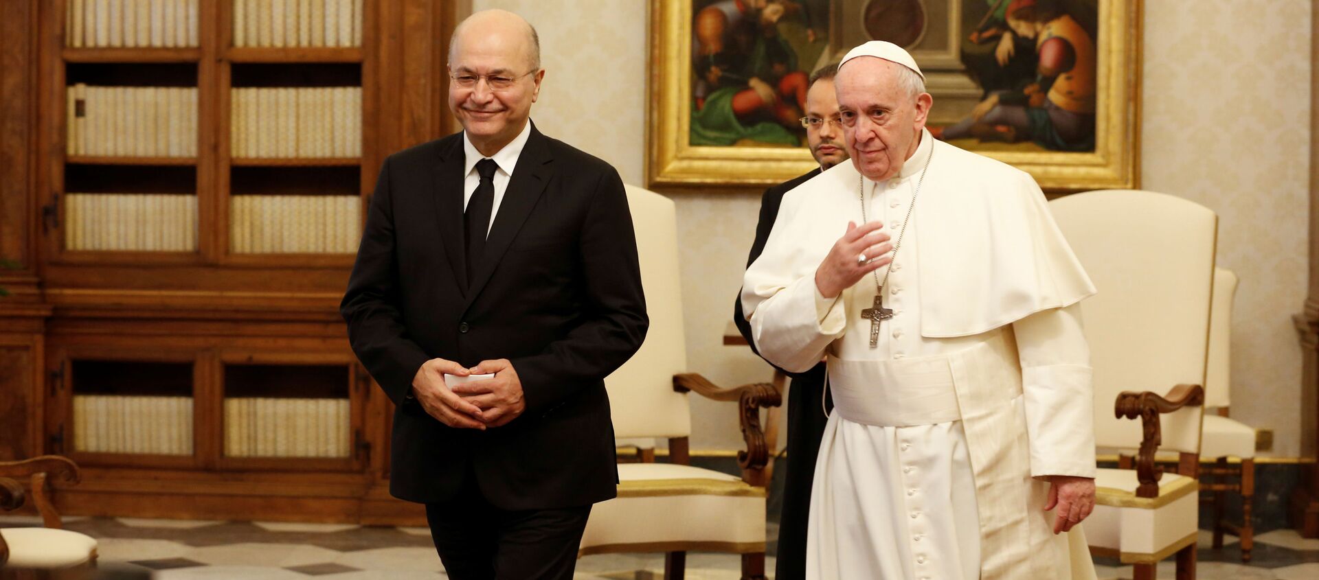 El presidente de Irak, Barham Salih, junto al papa Francisco - Sputnik Mundo, 1920, 25.01.2020