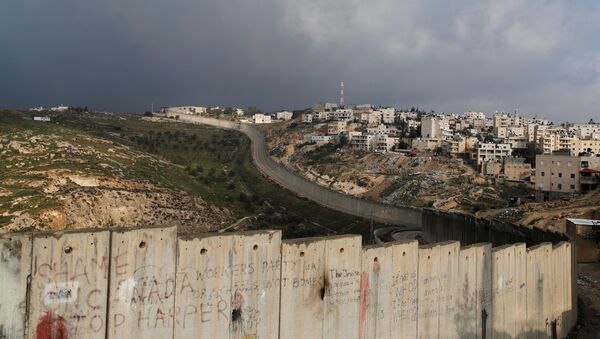 El muro que divide los teerritorios de Israel y Palestina - Sputnik Mundo