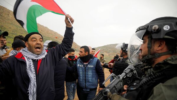 Protestas de los palestinos contra el 'acuerdo del siglo' - Sputnik Mundo