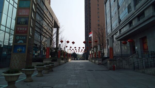 Una calle vacía en Wuhan, la ciudad en cuarentena por el coronavirus - Sputnik Mundo