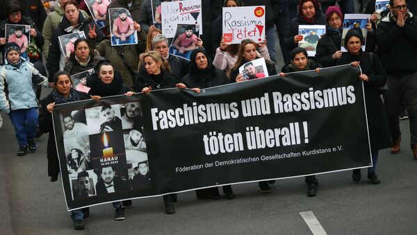 Una protesta contra extremismo en Hanau - Sputnik Mundo