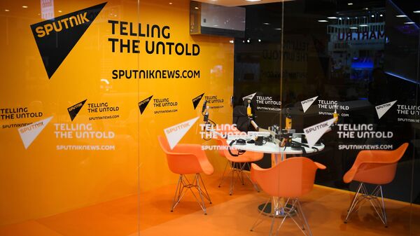 Un estudio de radio de la agencia Sputnik  - Sputnik Mundo